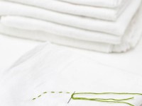 Stack of flour sack towels for embroidery