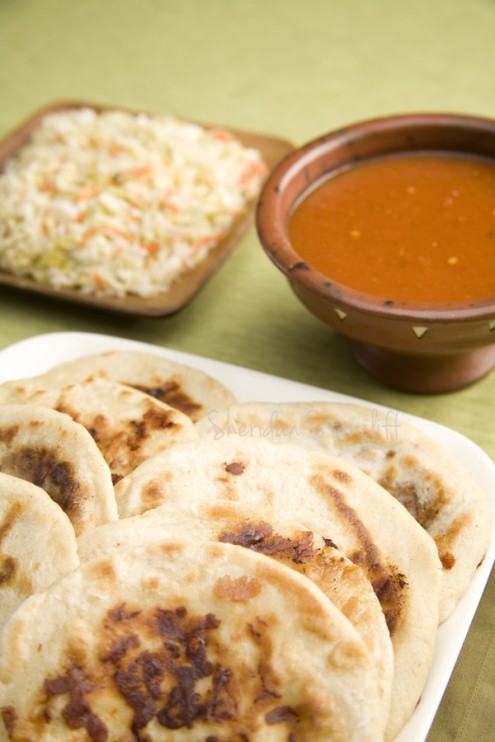 Salvadoran pupusas on a plate